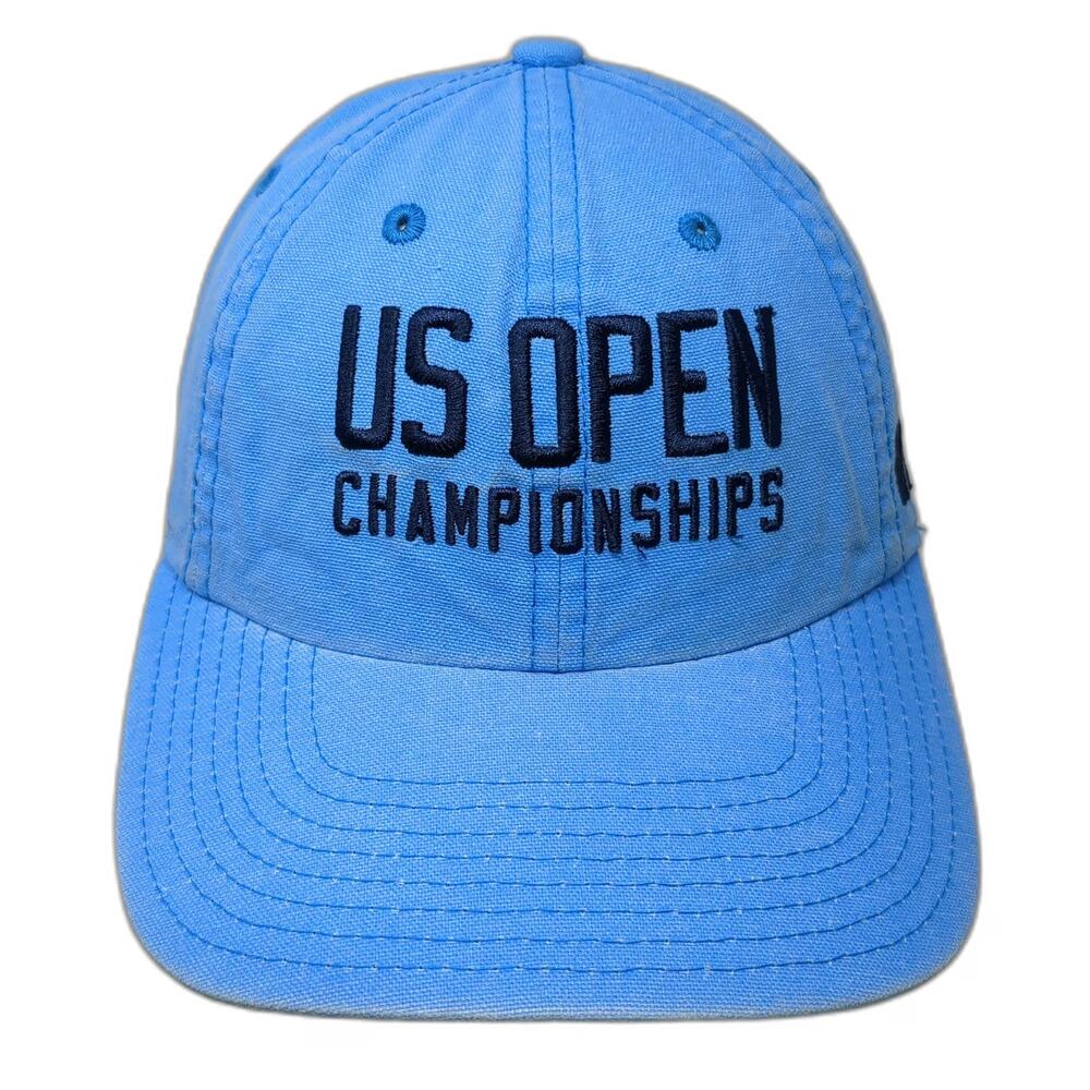 American Needle Baseball Cap Blue One Size US Open NYC Slideback Cotton Hat